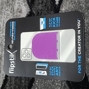 FLIPSTIK DEFY GRAVITY CELL PHONE PURPLE STICK KICK STAND PRICE FIRM